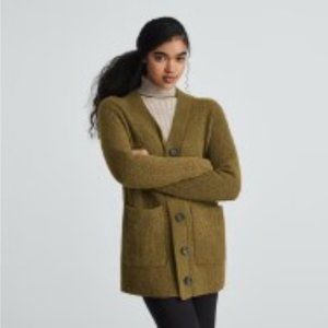 Everlane Oversized Alpaca Cardigan, Medium, Olive